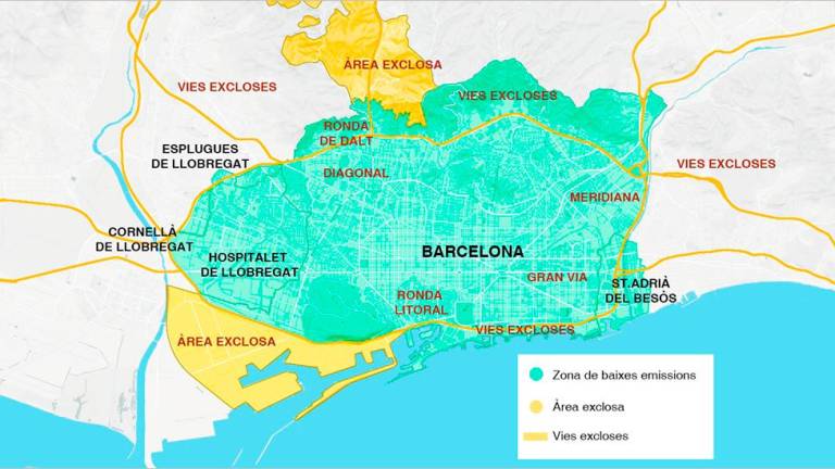 $!La ZBE de Barcelona relaja las restricciones para acceder en coche a la ciudad