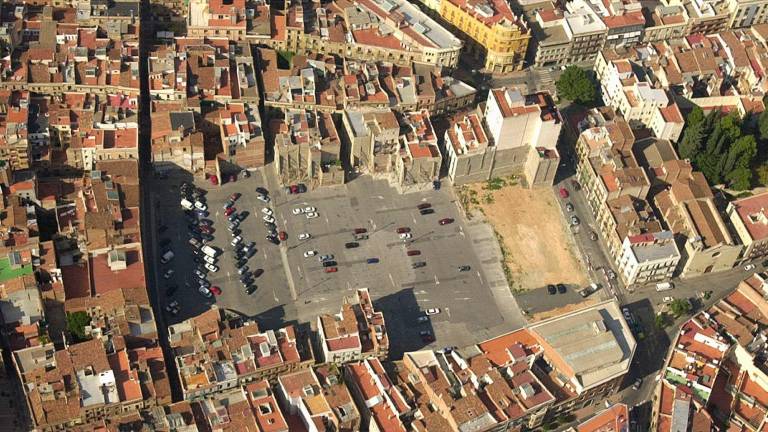 Imagen aérea de cómo era la zona de El Pallol antes de iniciar las obras. FOTO: Pere Ferré