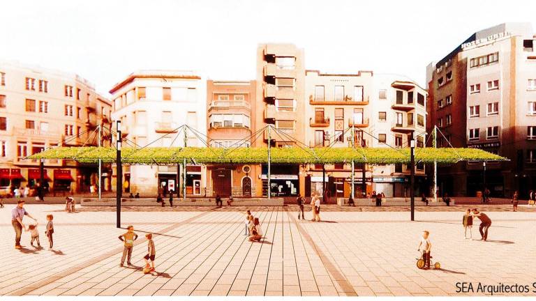 La Plaça Corsini de Tarragona tendrá pérgola antes del verano
