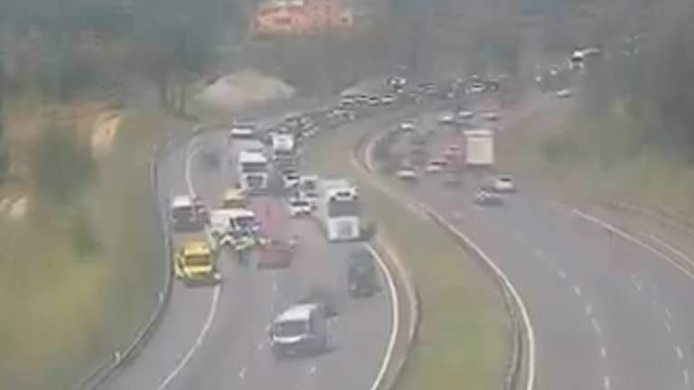 Una captura de vídeo del accidente. Foto: Trànsit