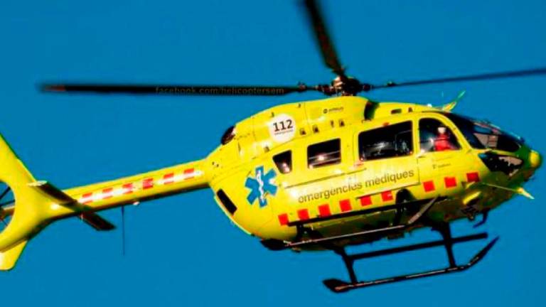 El helicóptero medicalizado del SEM. Foto: DT