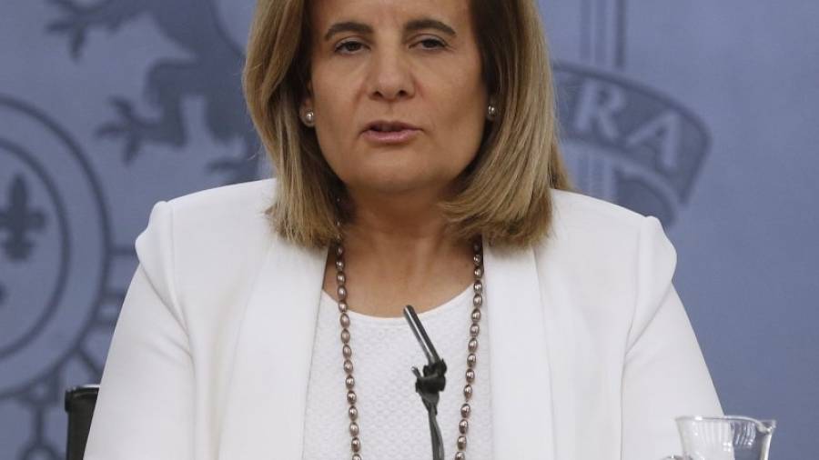 La ministra de Empleo y Seguridad Social en funciones, Fátima Báñez, ayer en Madrid. Foto: efe