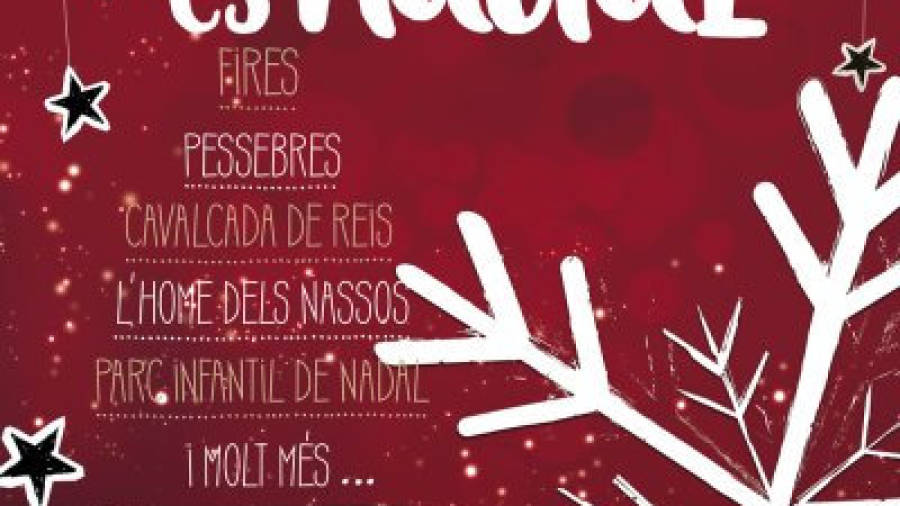 Cartell de les activitats nadalenques a Mont-roig. N'hi ha un altre per les activitats de Miami Platja