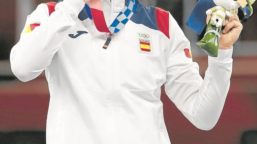 Sandra Sánchez logró el oro en la modalidad de Kata en kárate. EFE