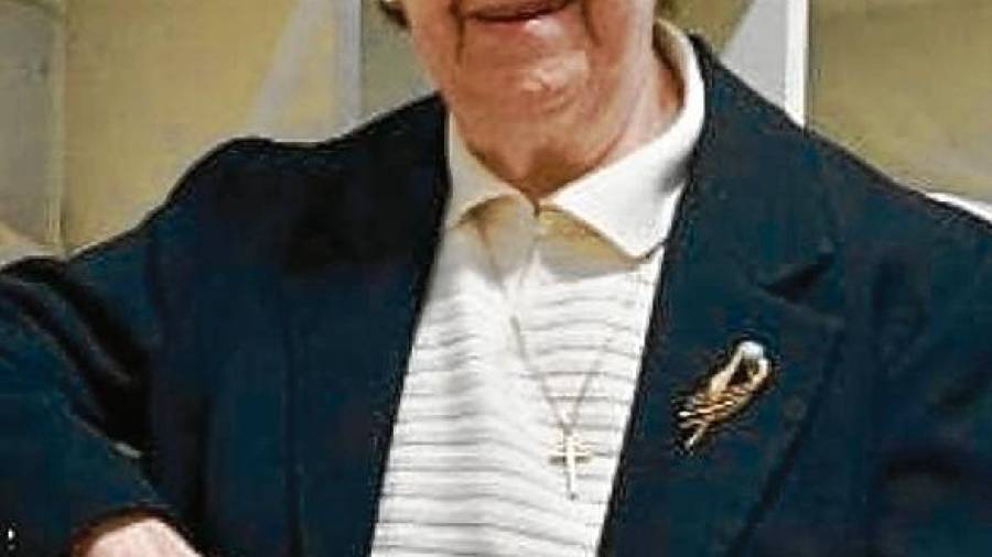 Maria Teresa Saperas, tiene casi 90 años y ha patentado unos pañales de tela. Foto: Cedida