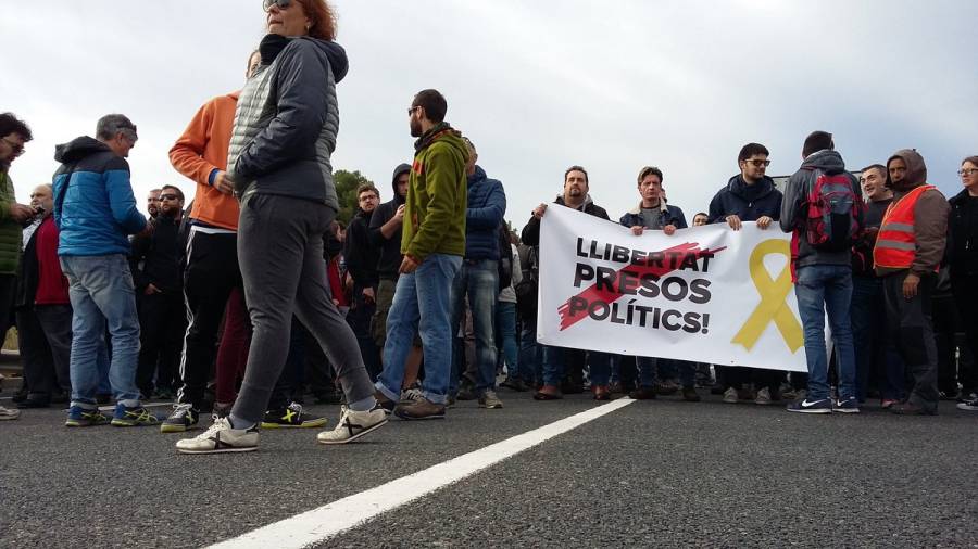 Protesta en la zona de Les Gavarres, en Tarragona.