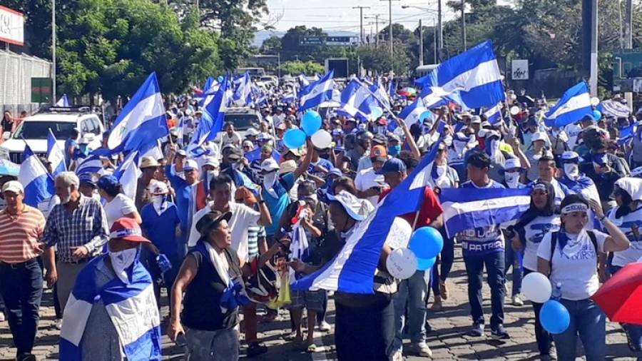 Marxa a Nicaragua. FOTO: Infobae