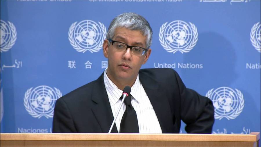 El portavoz de la ONU, Farhan Haq, en una imagen de archivo