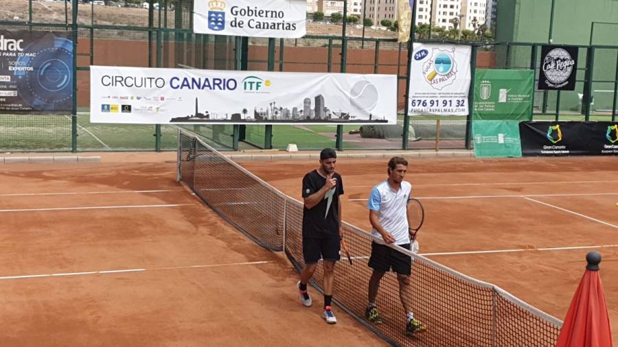 Edu Esteve y Felipe Meligeni, en la final de hace siete d&iacute;as. FOTO: Deporte Gran Canaria