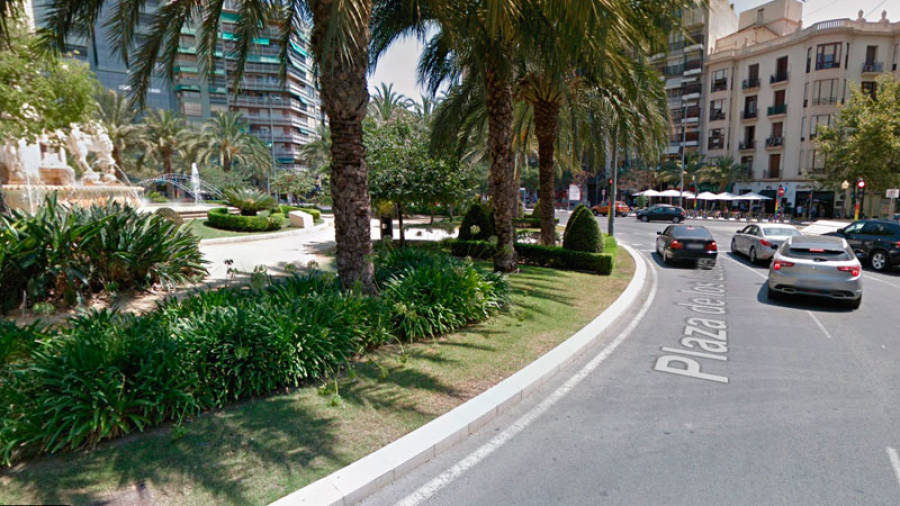 Los hechos ocurrieron en la plaza de los Luceros de Alicante. Foto: Google Maps