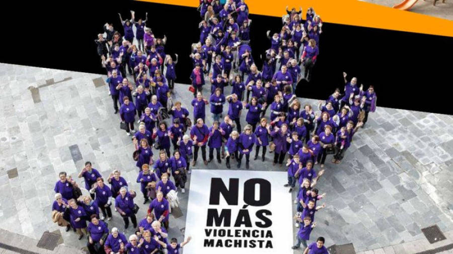 Imagen de archivo de una acción contra la violencia machista en España