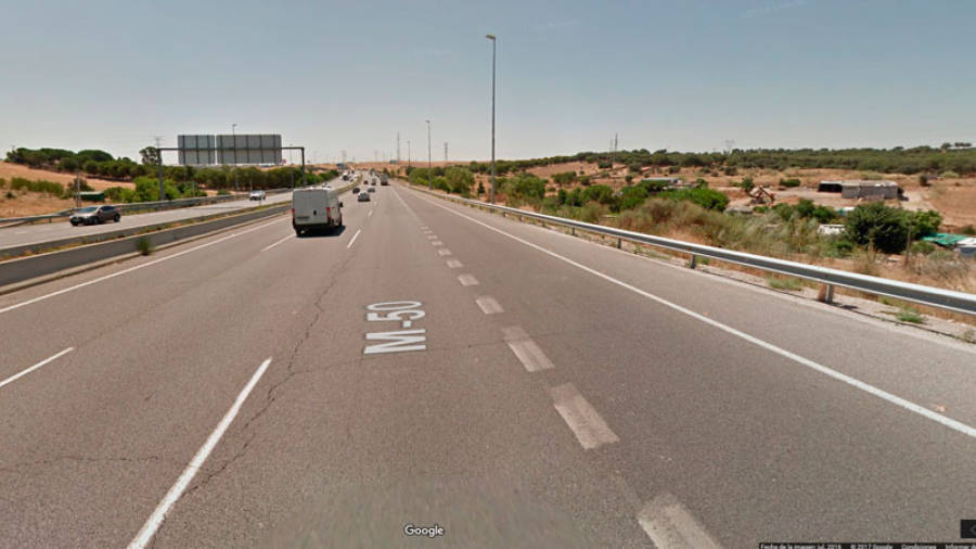 El accidente se produjo en la M-50 a la altura de Majadahonda (Madrid): Foto: GOOGLE MAPS