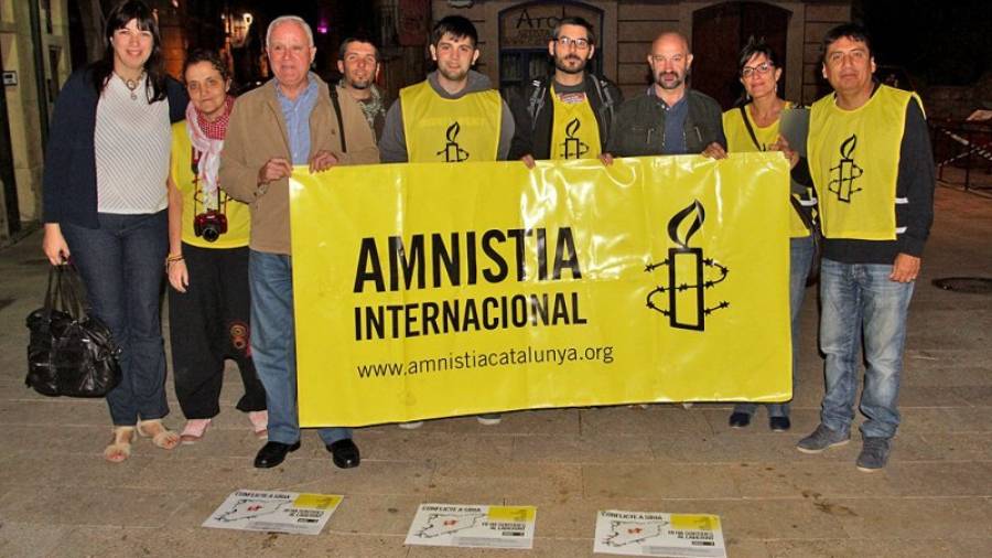 Amnistía Internacional convocó ya movilizaciones en Tarragona contra la guerra en Siria el año pasado. Foto: Cedida
