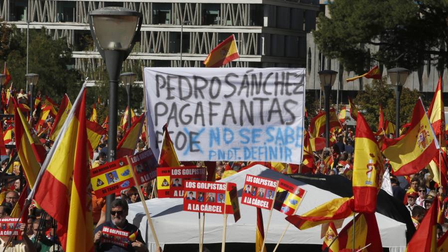 Una imagen de la concentración de ayer sábado en Madrid. Foto: Efe