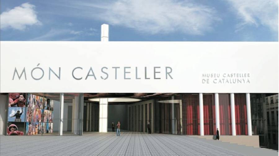 Imatge virtual de la façana principal del futur Museu Casteller de Catalunya. Foto: Cedida