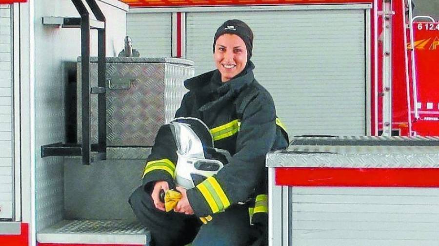 Ana Guadamillas es la primera bombera de la AEQT. Foto: Cedida
