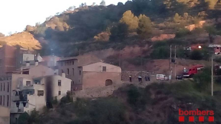 Imatge de l'habitatge incendiat a la Vilella Baixa. Foto: ACN