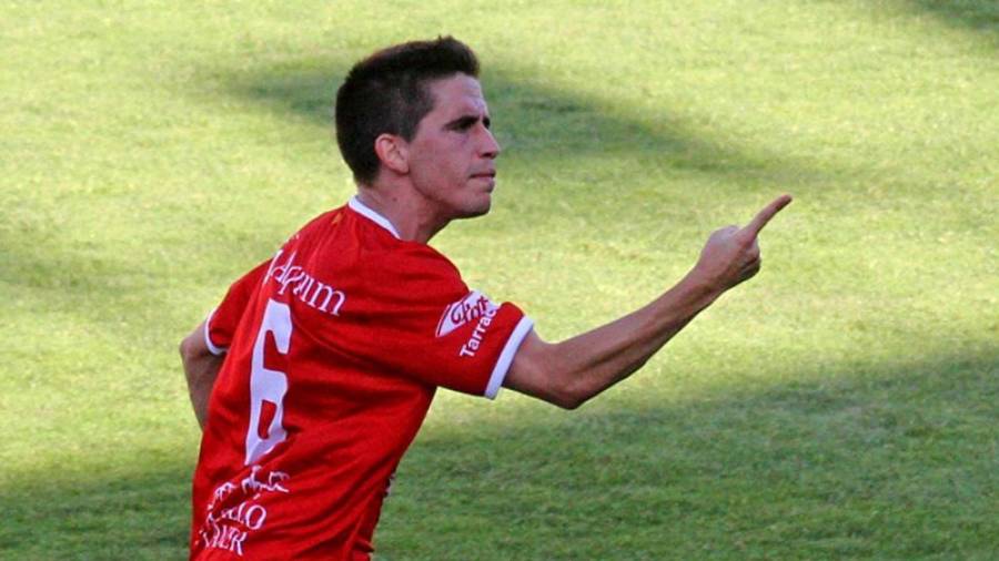 Cristóbal, celebrando su gol. Foto: Lluís Milián