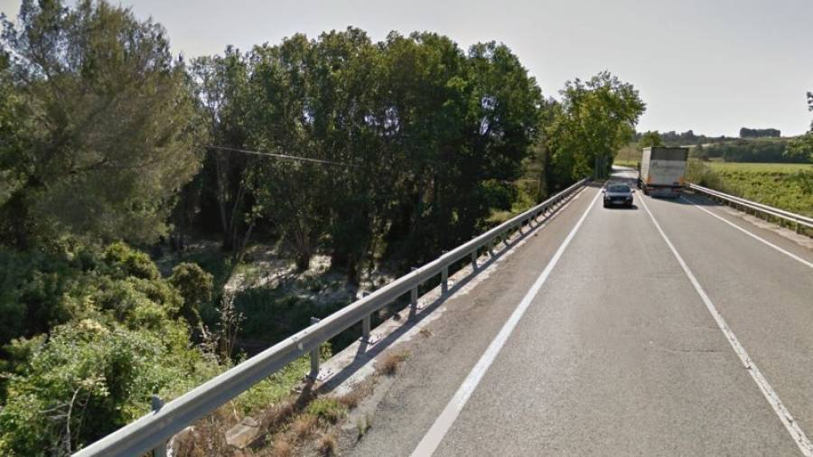 El quilòmetre 26 de la carretera C-51 on ha bolcat el cotxe. Foto: Google Street View