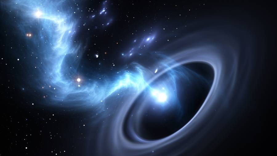 Recreación artística de un agujero negro. FOTO: GETTY IMAGES