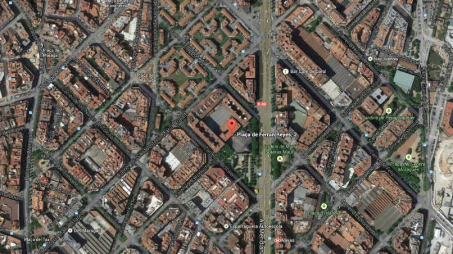 Captura de la ubicació de l'institut, a la Plaça Ferran Reyes de Barcelona. Foto: ACN