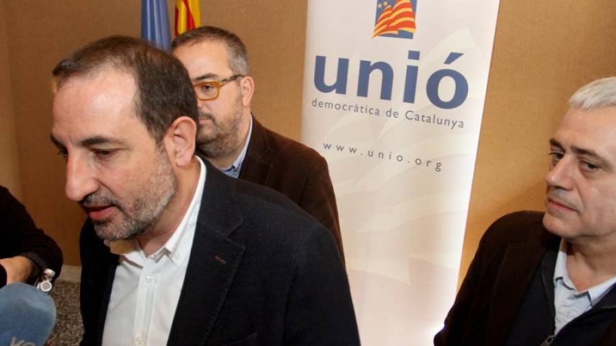 El secretario general de Unió, Ramon Espadaler, desayunó ayer con periodistas de la ciudad. Foto: Lluís Milián