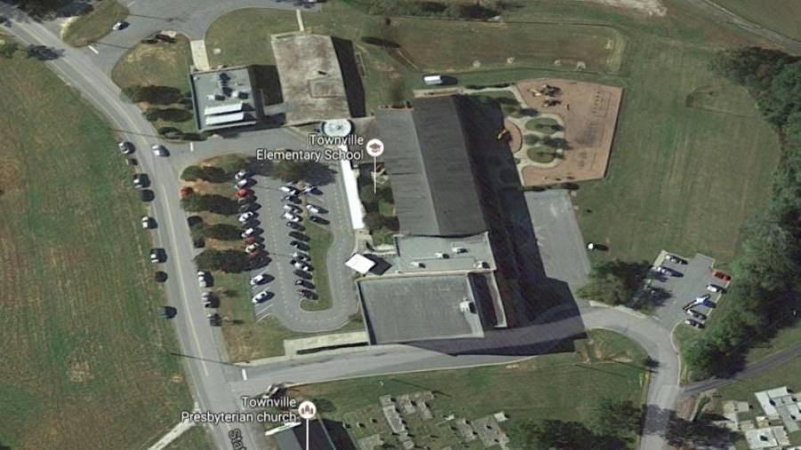 Vista aérea de la escuela de Townville, en Carolina del Sur (EEUU)