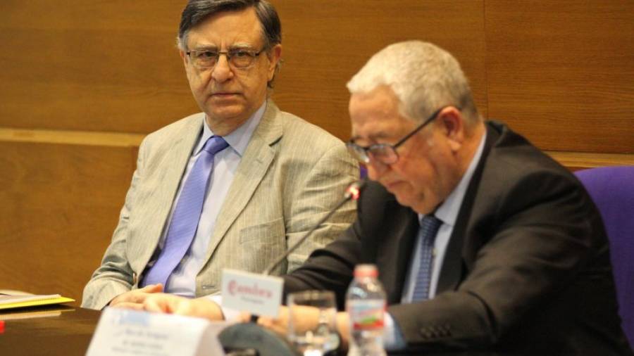 El director general de Infraes, José María Arias, y el presidente de la Cambra de Tarragona, Andreu Suriol. Foto: Lluís Milián