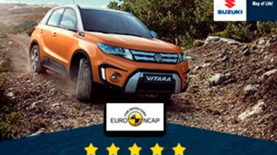 Las altas puntuaciones en todas las áreas evaluadas colocan al Vitara entre los coches más seguros de su categoría.