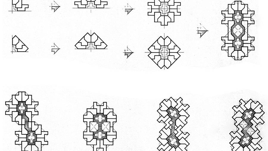 Diagrames de creació del conjunt. Foto: Arxiu Ricardo-Bofill