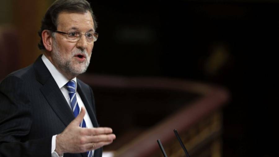 Rajoy, durante el debate sobre el estado de la nación de este martes. Foto: EFE