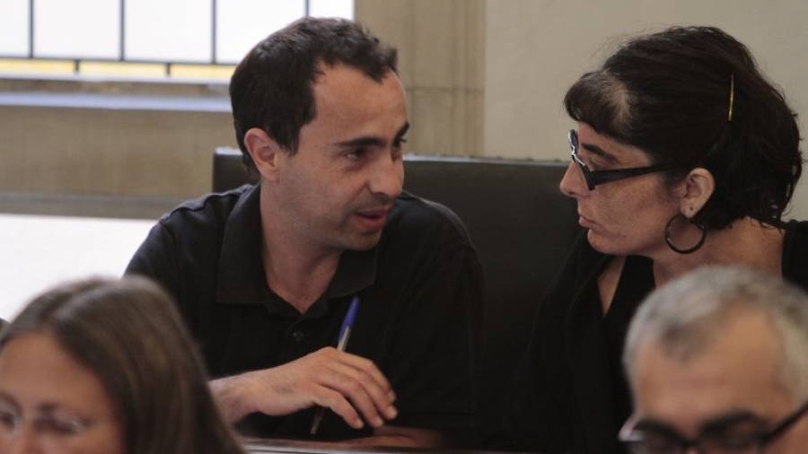 Imatge d´arxiu de David Vidal i Marta Llorens durant una de les darreres sessions plenàries. Foto: Pere Ferré