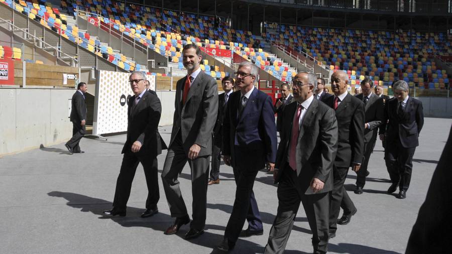 En su visita a Tarragona, el Rey Felipe VI recorriÃ³ algunas de las instalaciones de los Juegos. FOTO: PERE FERRÃ‰/DT