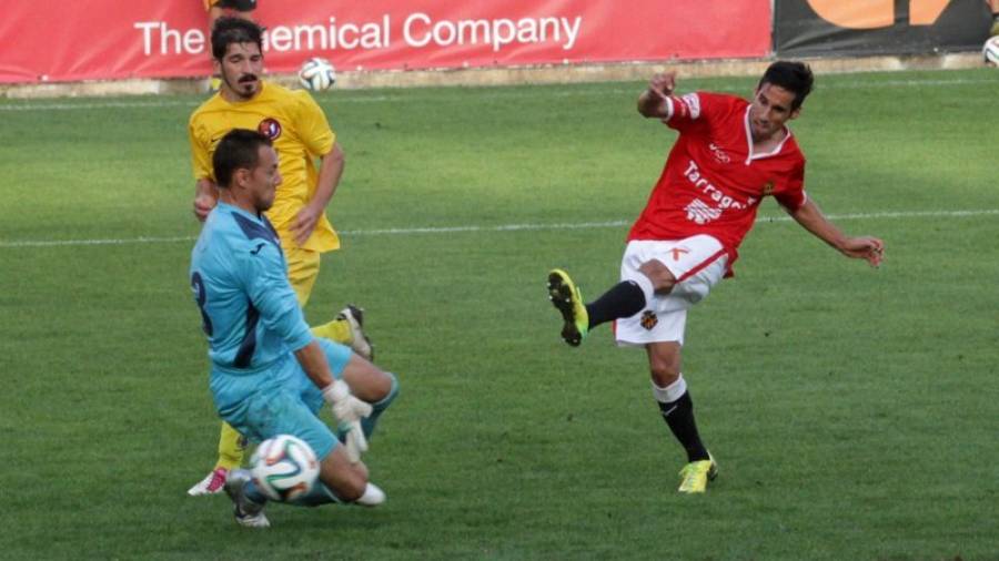 Rayco García anotó dos goles ante el Villarreal B el domingo y suma cinco en Liga. Foto: Lluís Milián