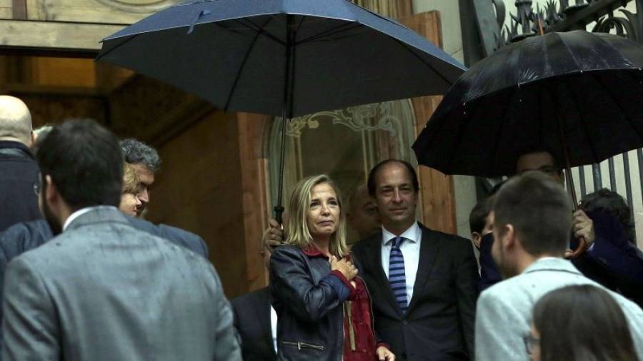 L'exvicepresidenta de la Generalitat Joana Ortega ha acudit a declarar com a imputada davant el Tribunal Superior de Justicia de Cataluñaper la consulta del 9N. EFE/Alberto Estévez