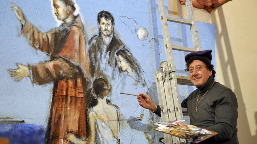 Aquest diumenge s'inaugurarà l'obra realitzada pel pintor Jaume Queralt a l'ermita de Sant Antoni. Foto: Alfredo González