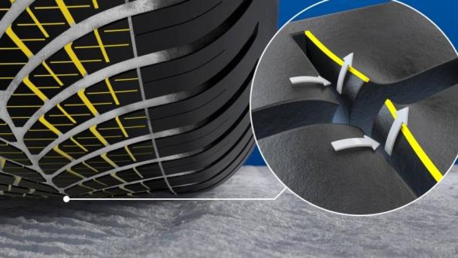 Lo que hace que estos neumáticos funcionen correctamente en nieve o hielo es el gran número de ranuras o micro surcos que tienen en la banda de rodadura.