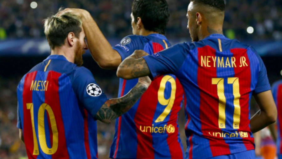 Messi, Luis Suárez y Neymar. Ninguno de los tres jugará en Tarragona. FOTO: EFE