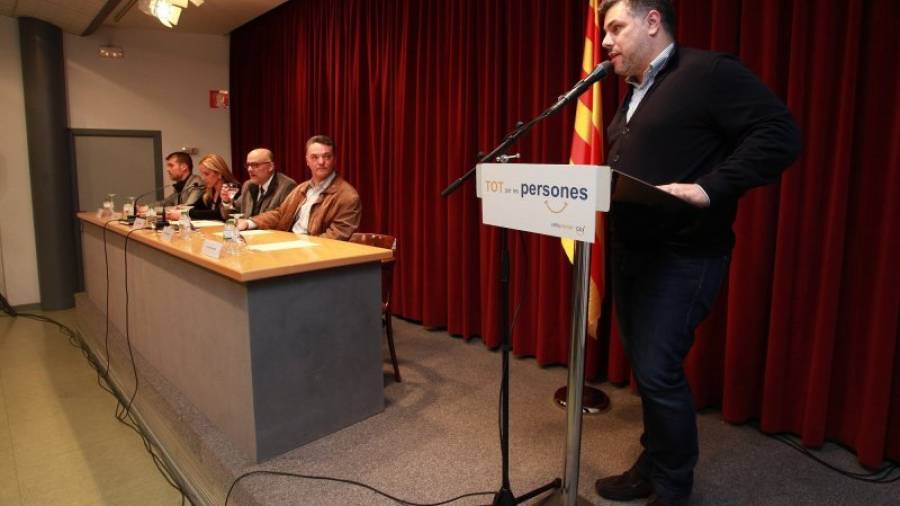 Imagen del cabeza de lista de CiU en Valls y actual alcalde de la ciudad, Albert Batet, cuando fue designado alcaldable. Foto: Cedida