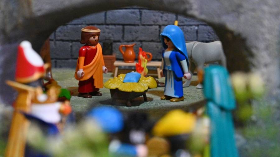 Recreació del naixement de Jesús a través de clicks, de la marca Playmobil. FOTO: alfredo gonzález