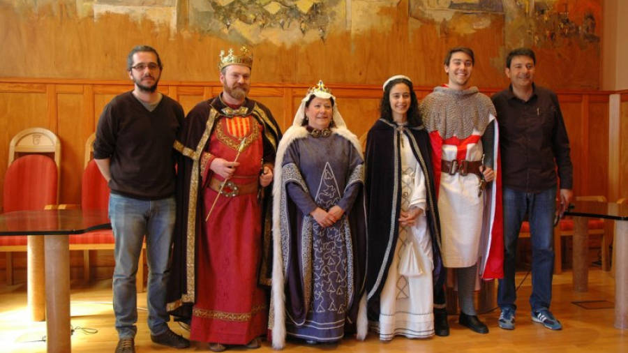 Presentació de la 28 edició de la Setmana Medieval de Montblanc, aquest dilluns al matí. Foto: Associació Medieval de la Llegenda de Sant Jordi