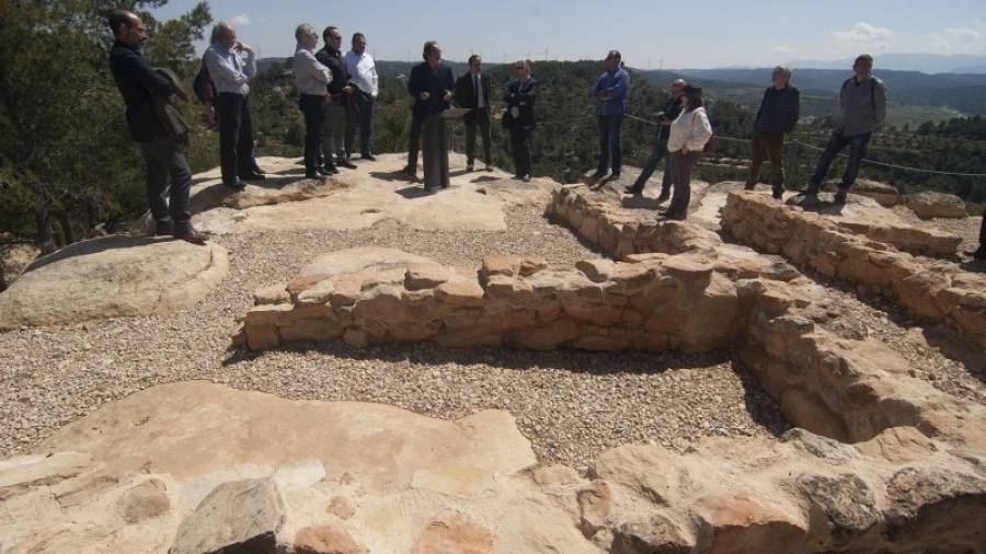 Imatge del jaciment protohistòric de la Gessera, ahir al migdia a Caseres. Foto: JOAN REVILLAS