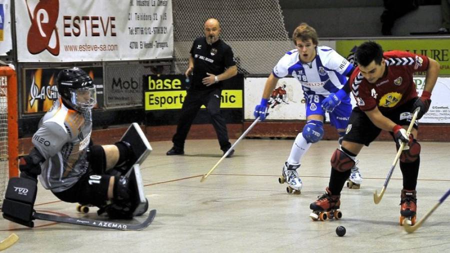 El jugador del Moritz Vendrell, Jordi Creus, en acción. Foto: Alfredo González