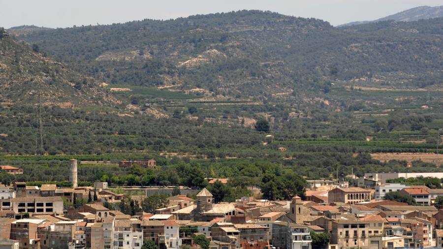 Imatge del municipi de Vinebre, al nord de la Ribera d'Ebre i aigües avall de Flix. FOTO: JOAN REVILLAS