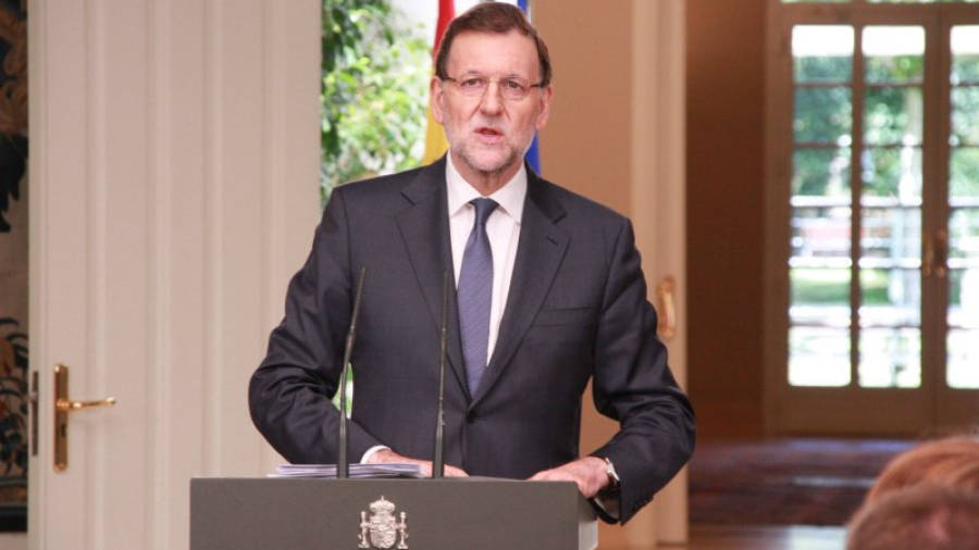 El president espanyol, Mariano Rajoy, en roda de premsa a La Moncloa el passat 31 de juliol. Foto: ACN