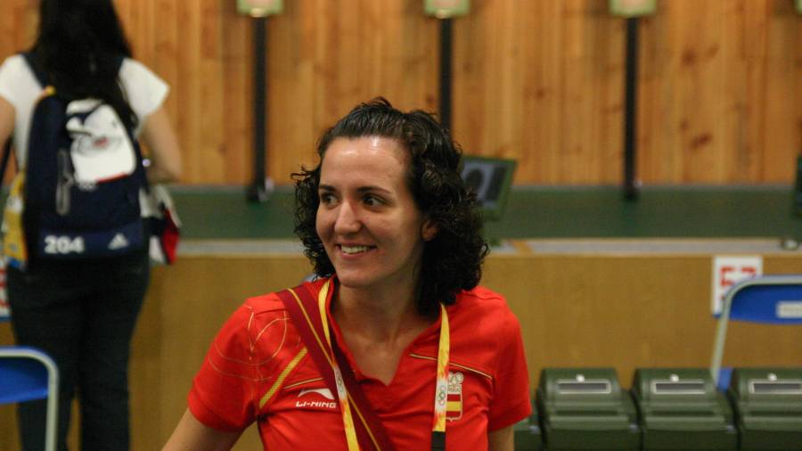 La tiradora Sonia Franquet, durante los Juegos Olímpicos de Pekín 2008