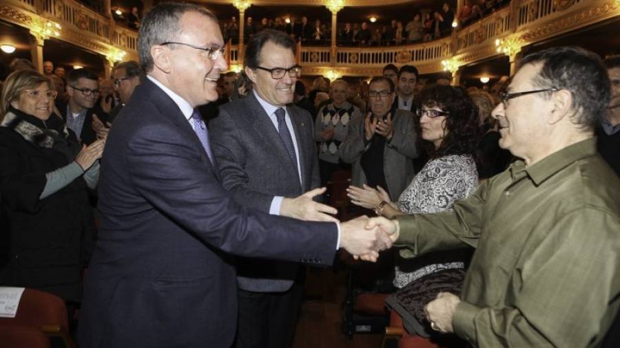 Pellicer i Mas, durant la seva entrada ahir al vespre al Teatre Bartrina. Foto: Alba Mariné