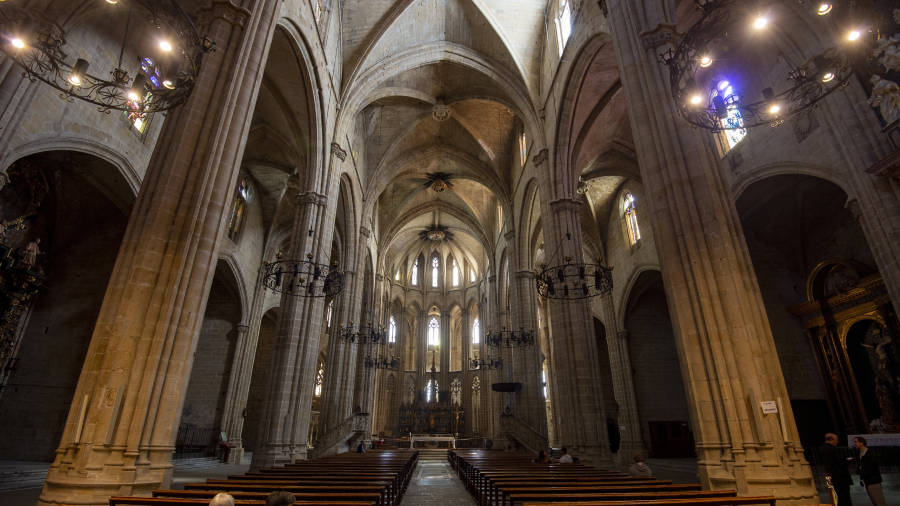 Interior de la catedral de Santa Maria, a Tortosa. FOTO: JOAN REVILLAS