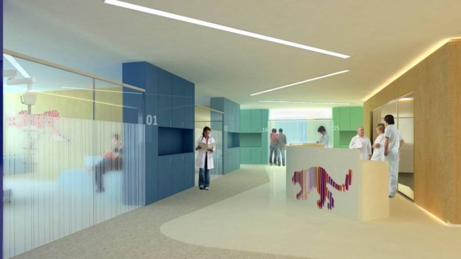 Imagen virtual del aspecto que tendrá el futuro espacio en el Hospital Sant Joan de Déu. Foto: Cedida
