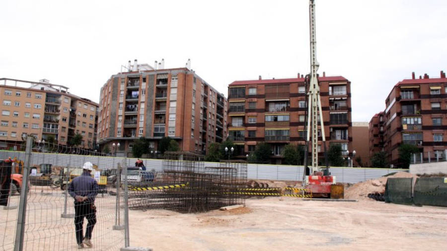 Pla general de les obres del futur pavelló Sant Jordi de Tarragona. Foto: ACN
